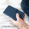 Selencia Hoesje Geschikt voor Samsung Galaxy A23 (5G) Hoesje Met Pasjeshouder - Selencia Echt Lederen Bookcase - Blauw