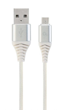 Cablexpert CC-USB2B-AMMBM-2M-BW2 - Micro-USB laad- en datakabel - 2 m - Wit