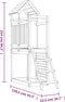 vidaXL Speeltoren met ladder en rotswand 52,5x110,5x214 cm douglashout