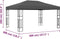 vidaXL - Prieel - 3x4 - m - stof - antraciet