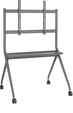 AISENS FT86FE-143 - Vloerstandaard Pro - Verstelbare hoogte met wielen - Zwart