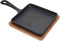 Excellent Houseware Serveerpannetje met plank - gietijzer - bamboe hout - 14 cm
