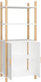 vidaXL - Hoge - kast - 60x40x141 - bewerkt - hout - wit