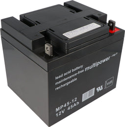 Multipower MP45-12 batterij met M6-schroefaansluiting, 12 volt 45 Ah