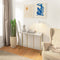 SoBuy Bijzettafel - Consoletafel - Marmerlook blad - 100 x 40 x 80 cm