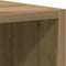vidaXL - Boekenkast/dressoir - 66x30x98 - cm - bewerkt - hout - artisanaal - eiken