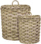 Mica Decorations Mand Marcia - 50x50x48 cm - Rotan - Grijs - Set van 2