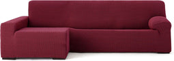 Hoes voor chaise longue met lange armleuning links Eysa JAZ Bordeaux 180 x 120 x 360 cm