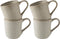 Dutch Rose Organic Mok - Mokken set van 4- Theemok - Koffiemok - Stoneware handgemaakt - Creme 25 cl