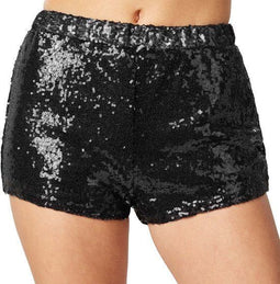 Dressforfun Pailletten-short - Sexy hotpants - Glanzende afwerking - Zwart L