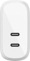 Belkin BoostCharge 40W - USB-C PD Wandlader - 2 Poorten - Wit