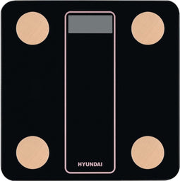 Hyundai Home - Smart digitale personenweegschaal - Zwart met rosegoud