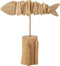 J-Line decoratie Vis Skelet Op Voet - hout - naturel - large