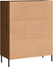 vidaXL - Dressoir - 69,5x34x90 - cm - bewerkt - hout - bruin - eikenkleur