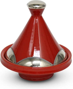 Safaary - Marokkaanse Tajine mini Rood Metaal Ø 13 x 14cm