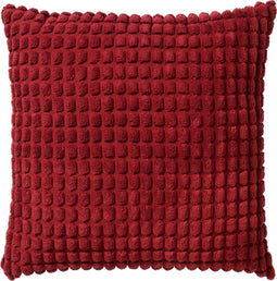 Dutch Decor ROME - Kussenhoes 45x45 cm - 100% polyester - effen kleur - Merlot - rood - met rits