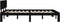 vidaXL - Bedframe - massief - hout - zwart - 120x190 - cm