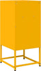 vidaXL - Nachtkastje - 36x39x78 - cm - koudgewalst - staal - mosterdgeel