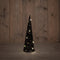 Anna Collection led kegel kerstboom lamp - zwart - D12,5 x H40 cm