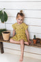 Koko Noko V-GIRLS - Meisjes Jurk - Zomerse ochre kleur - Maat 86