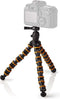 Nedis Gorillapod - Maximaal draagvermogen: 2.5 kg - 30.0 cm - 9 Segmenten - Balhoofd - ABS / Kunststof - Oranje / Zwart