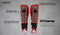 Avento Pro-Style Scheenbeschermers - Anatomisch - Rood/Zwart - Maat L (1 paar)
