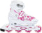 Roces Compy 8.0 - Inline Skates - Verstelbaar Comfort Fit - Wit Roze - Maat 30-33