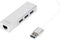 Digitus DA-70250-1 - USB 3.0 Hub met Gigabit LAN - Zilver