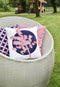 Sierkussen decoratie kussen Blossom 45 x 45 cm blauw roze
