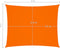 vidaXL - Zonnescherm - rechthoekig - 4x5 - m - oxford - stof - oranje