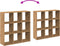 vidaXL - Kamerscherm - / - boekenkast - 102x29x103,5 - cm - hout - artisanaal - eiken