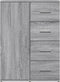 vidaXL - Dressoir - 59x39x80 - cm - bewerkt - hout - grijs - sonoma - eikenkleurig