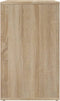 vidaXL - Nachtkastje - 50x36x60 - cm - bewerkt - hout - sonoma - eikenkleurig