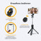 Studio ME - 3 in 1 Selfie Stick Tripod - Bluetooth Afstandsbediening - Uitschuifbaar tot 70 cm - Zwart