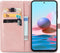 iMoshion Hoesje Geschikt voor Xiaomi Redmi Note 10 (4G) Hoesje Met Pasjeshouder - iMoshion Mandala Bookcase - Rosé Goud