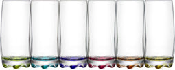 LAV Adora Coral Gekleurde Longrinkglazen - Waterglazen - 6 Stuks - 36 cl