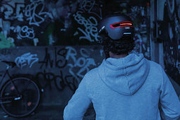 Abus HUD-Y - Fietshelm - Achter-LED - Grijs (M 54-58)