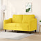 vidaXL - Tweezitsbank - 140 - cm - stof - lichtgeel