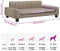 vidaXL - Hondenmand - 90x53x30 - cm - kunstleer - cappuccinokleurig