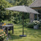 Pro Garden Tuinparasol Menorca - D230 cm - grijs - zonwering - parasol - met hoes