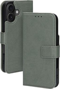 Mobiparts iPhone 16 - Classic Wallet Case - MagSafe Compatible - Groen