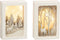J-Line decoratie kerstdorpje - kader 3D winter - pvc/glas - zilver - 2 stuks - LED lichtjes