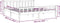 vidaXL - Bedframe - massief - hout - wit - 200x200 - cm