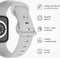 imoshion Siliconen⁺ bandje - Geschikt voor Apple Watch 1, 2, 3, 4, 5, 6, 7, 8, 9, 10, SE, Ultra (2) - 44/45/46/49 mm - Grijs - M/L