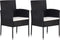 vidaXL - Tuinstoelen - 2 - st - poly - rattan - zwart