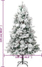 vidaXL - Kerstboom - met - LED - en - dennenappels - en - sneeuw - 225 - cm - PVC - en - PE