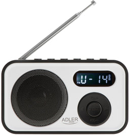 Adler AD 1906 - Portable Radio/DAB(+)/Cd speler - AM-FM Radio Wekkerfunctie - 95mm hoog - 160mm breed