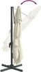 vidaXL - Zweefparasol - met - aluminium - paal - 400x300 - cm - zandwit