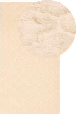 GHARO - Shaggy vloerkleed - Beige - 80 x 150 cm - Polyester