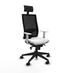 Bureaustoel met hoofdsteun Piqueras y Crespo 4B066N1 Wit